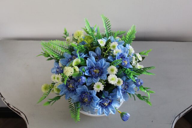Blue Blossom Teacup Arrangement - Image 2